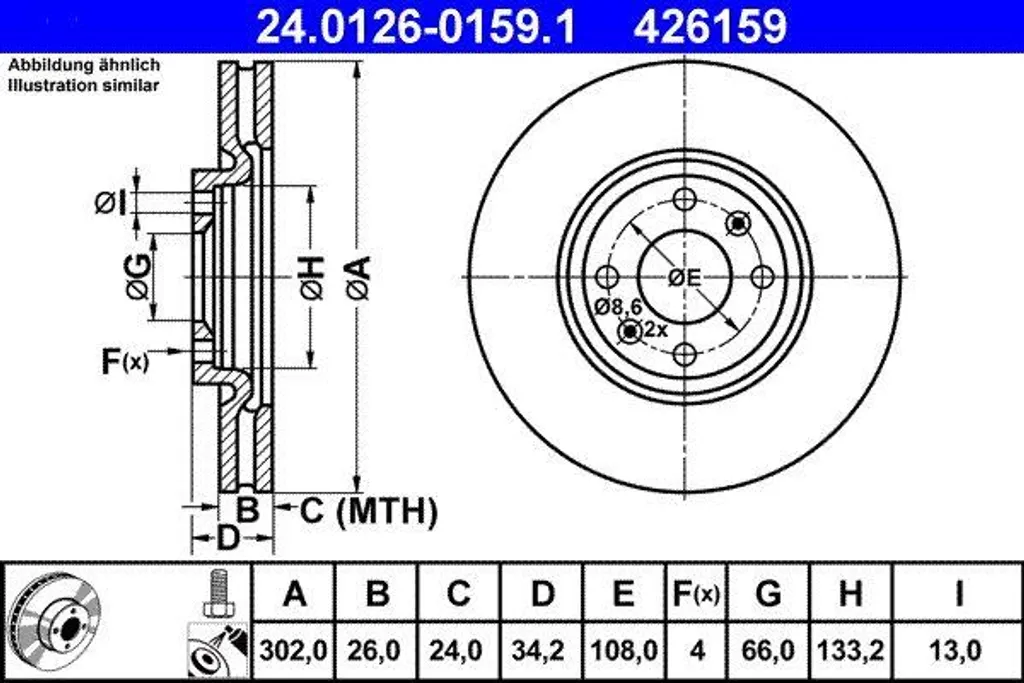 Disque de frein anti-vibration OE 424986 pour régler les bruits sur Corsa F