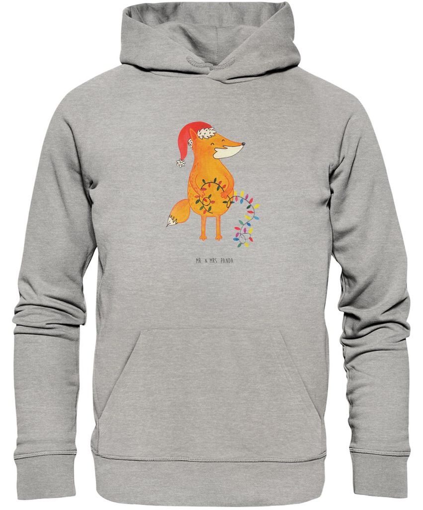 Mr. & Mrs. Panda Sweathoodie Fuchs Weihnachten Größe XL - Heather Grey - Geschenk, Pullover, Heiligabend, Füchse, Weihnachtsmann, Kapuzenpulli, ...