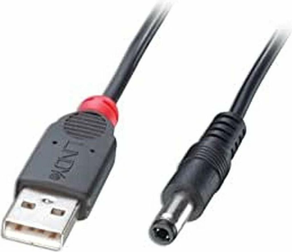 LINDY USB 2.0 Typ A an DC 5.5/2.5mm St Adapterkabel 1.5m Image du produit 