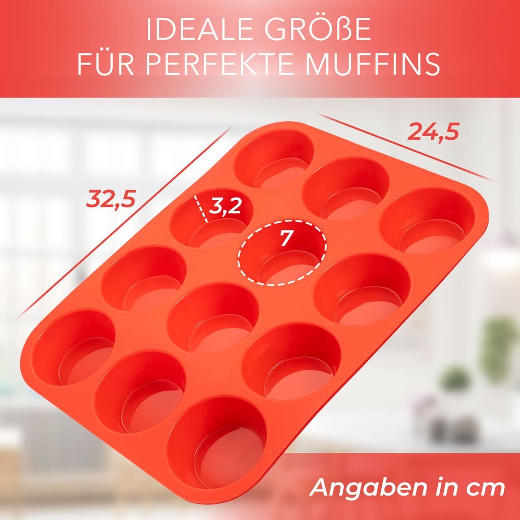 AVANA Muffinblech aus Silikon für 12 Muffins BPA-frei Produktbild 3