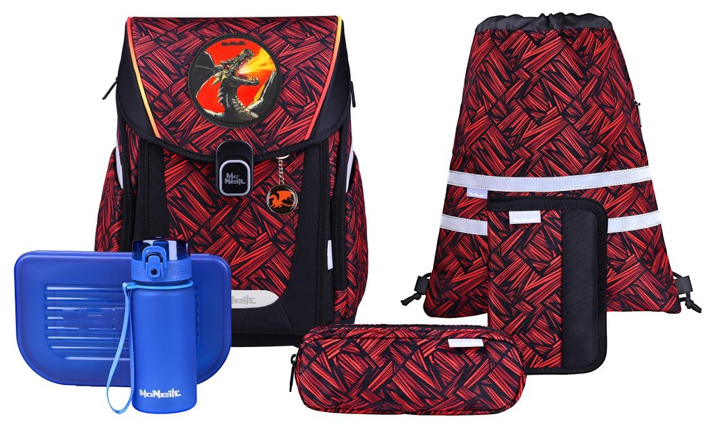McNeill Schulranzen Primo Schoolbag Set 9-teilig Zack Produktbild 
