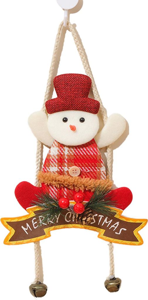 Weihnachtsdekoration zum Aufhängen, 3D-Türknauf, Weihnachtsmann, Schneemann, Elch, Bär, Weihnachtsmann, Wandkunst, Schild für Wohnzimmer, Schla...
