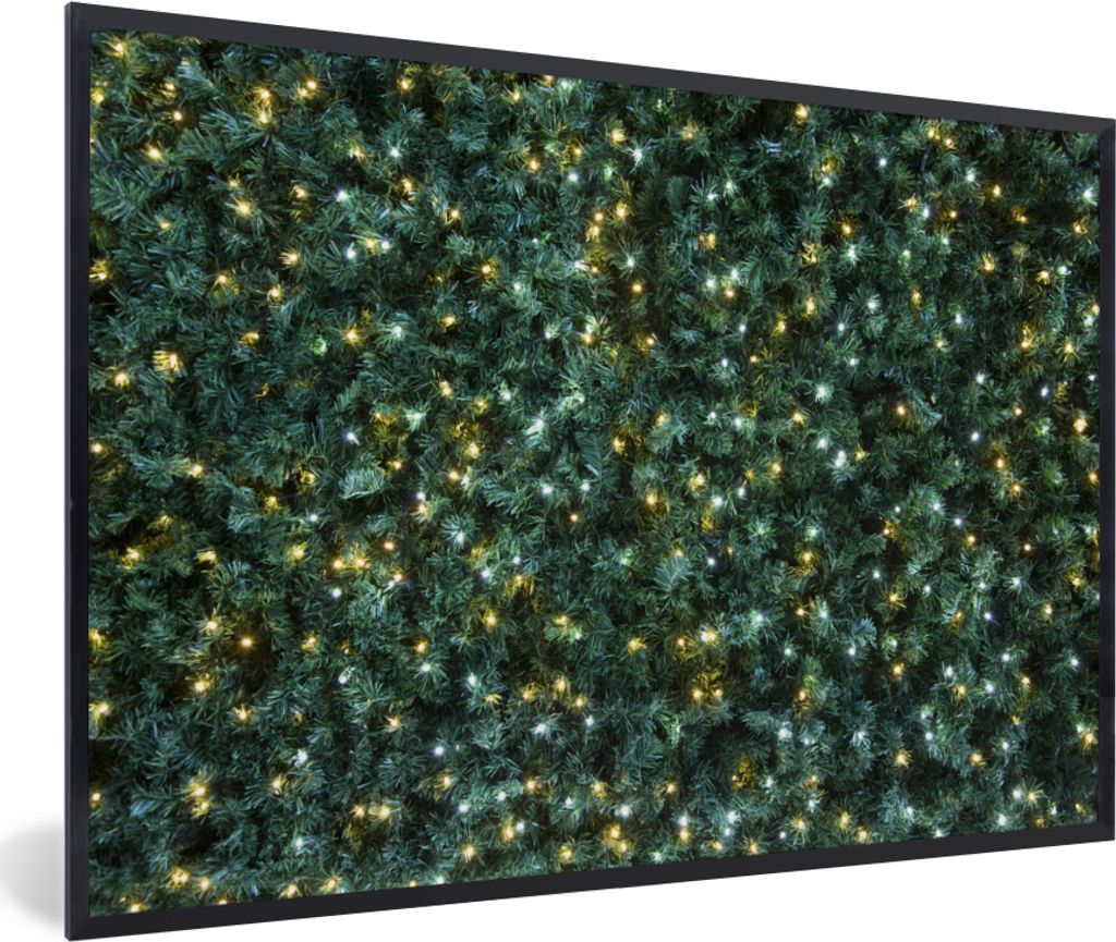 MuchoWow MuchoWow Gerahmtes Poster Weihnachtsbaum - Weihnachtsbeleuchtung 30x20 cm - Poster mit zchwarzem Bilderrahmen - Kunstdruck - Bild-Poster