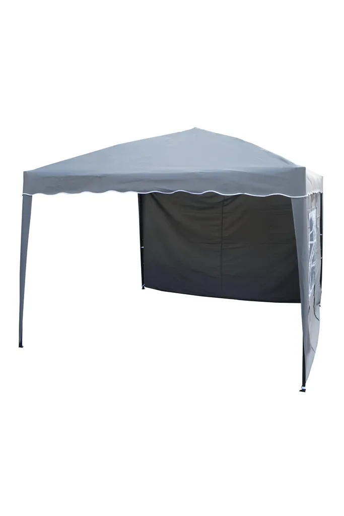 Pavillon de Jardin Easy pour Réception et Ombrage Terrasse Gris Noir
