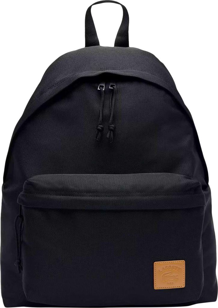 Lacoste Lässiger Kroko-Rucksack, Schwarz One Size Produktbild 