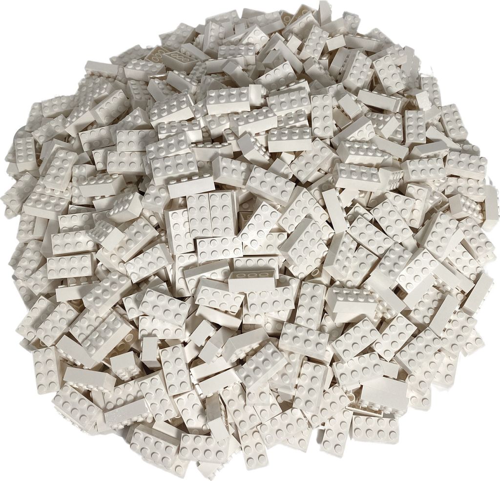 LEGO® 2x4 Steine Hochsteine Weiß - 3001 NEU! Menge 100x Produktbild 