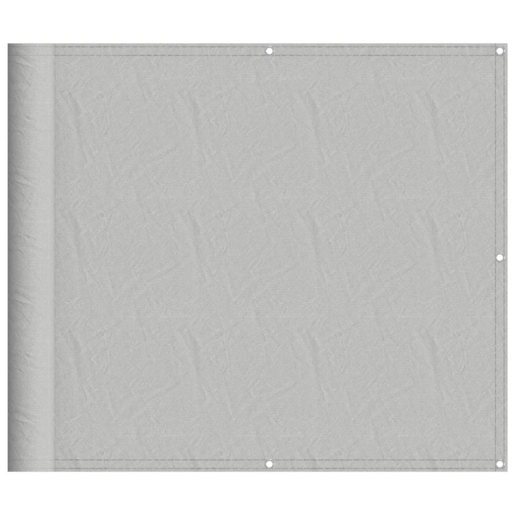 vidaXL Balkon-Sichtschutz Hellgrau 90x800 cm 100 % Polyester-Oxford
