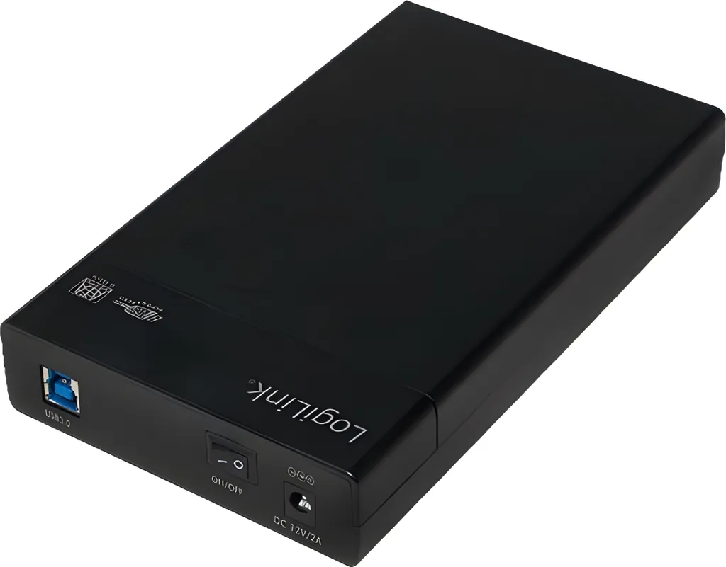 Logilink Box Esterno 3.5 USB 3.0 SATA Case per Hard Disk Nero