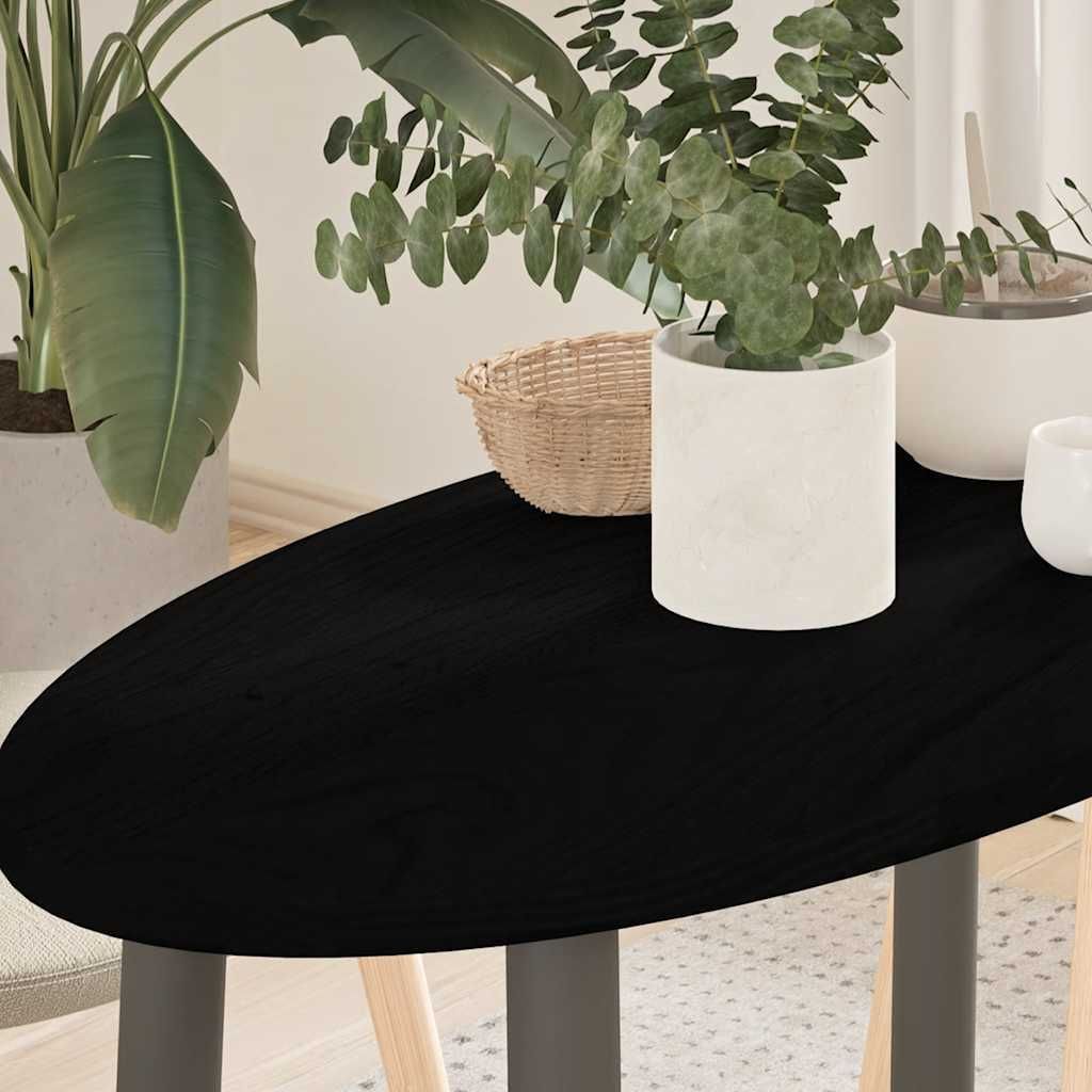 "im Sonderangebot"Tischplatte - elegantes Design - Schreibtischplatte - Dunkelbraun 80x40x2cm Massivholz Eiche Oval DE523247 - Tischplatten