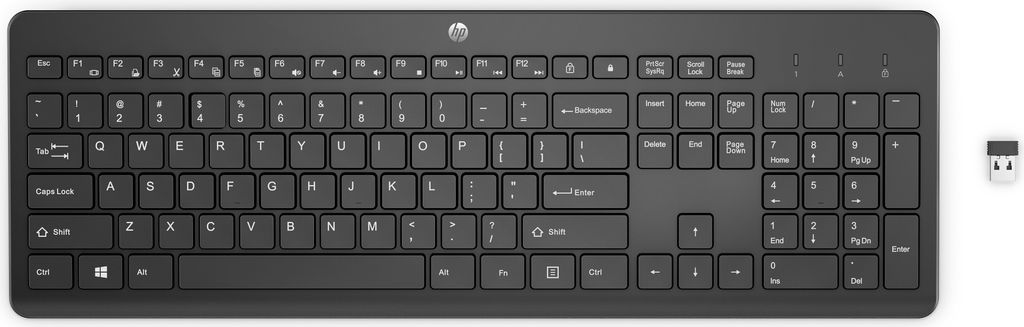 HP 230 Wireless Keyboard Black Produktbild 