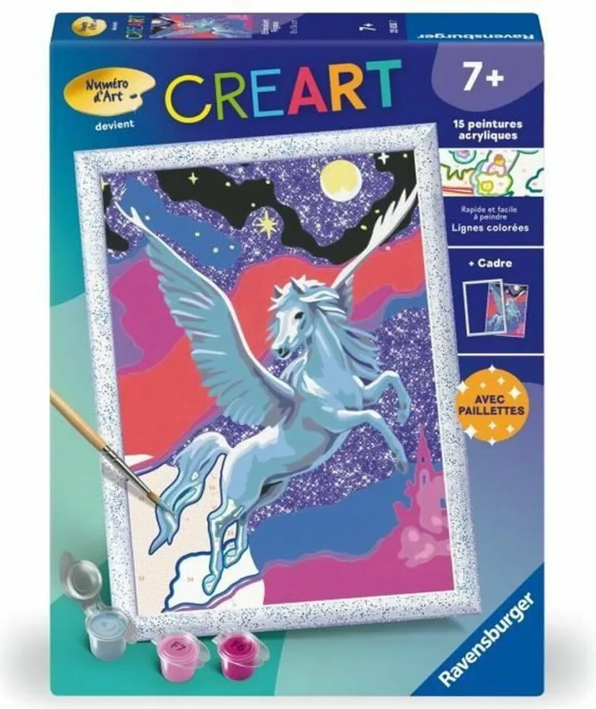 Set da Disegno Ravensburger CreArt: Kit Pittura Numerata per Bambini