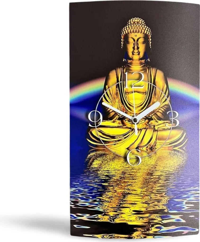 Horloge murale silencieuse sans tic-tac motif Bouddha Zen design moderne