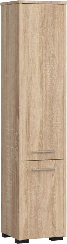 3xEliving KORALIA D2 mobile alto, mobile da bagno in rovere Sonoma 140x30x30