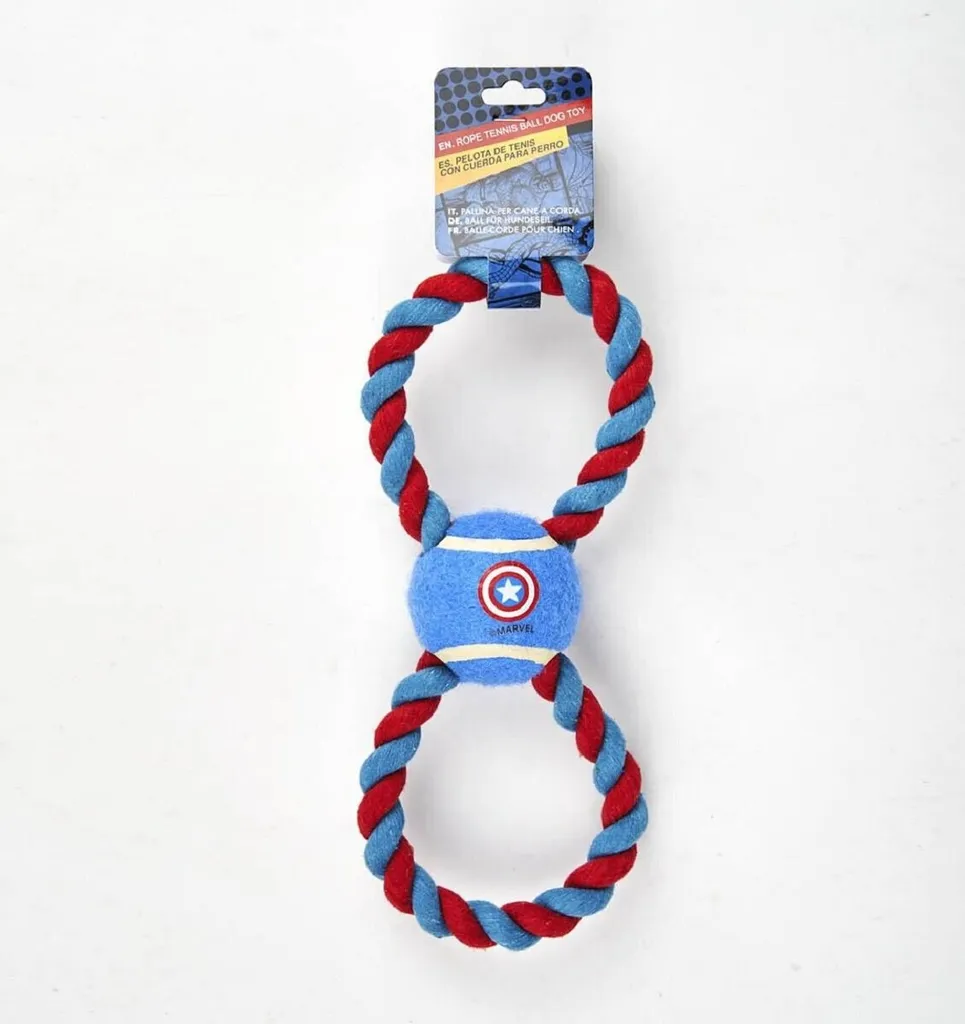 Marvel Avengers Palla Corda Cane Giocattolo Masticazione Sicura