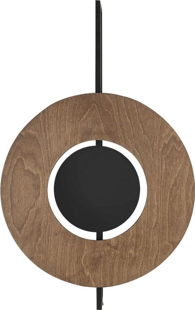 Wandleuchte Metall Holz H: 80 cm Schwarz Dunkles GX53 2-flammig Modern