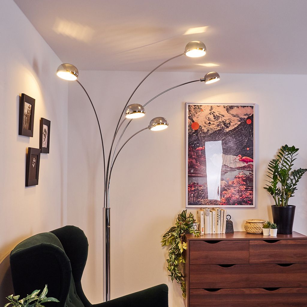 Suio »Suio« Stehleuchte aus Metall in chrom mit Lichteffekt Produktbild 8