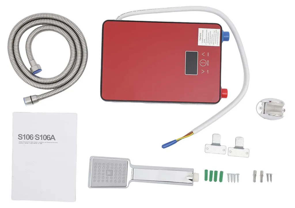 Chauffe-eau électrique 6500W avec protection de sécurité avancée rouge