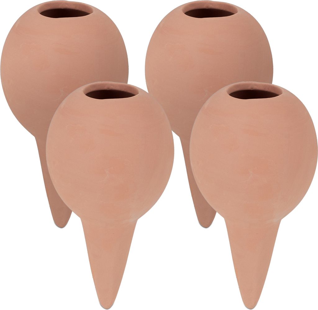 Relaxdays Tonkegel Bewässerung, 4er Set, Gießkugel für Produktbild 