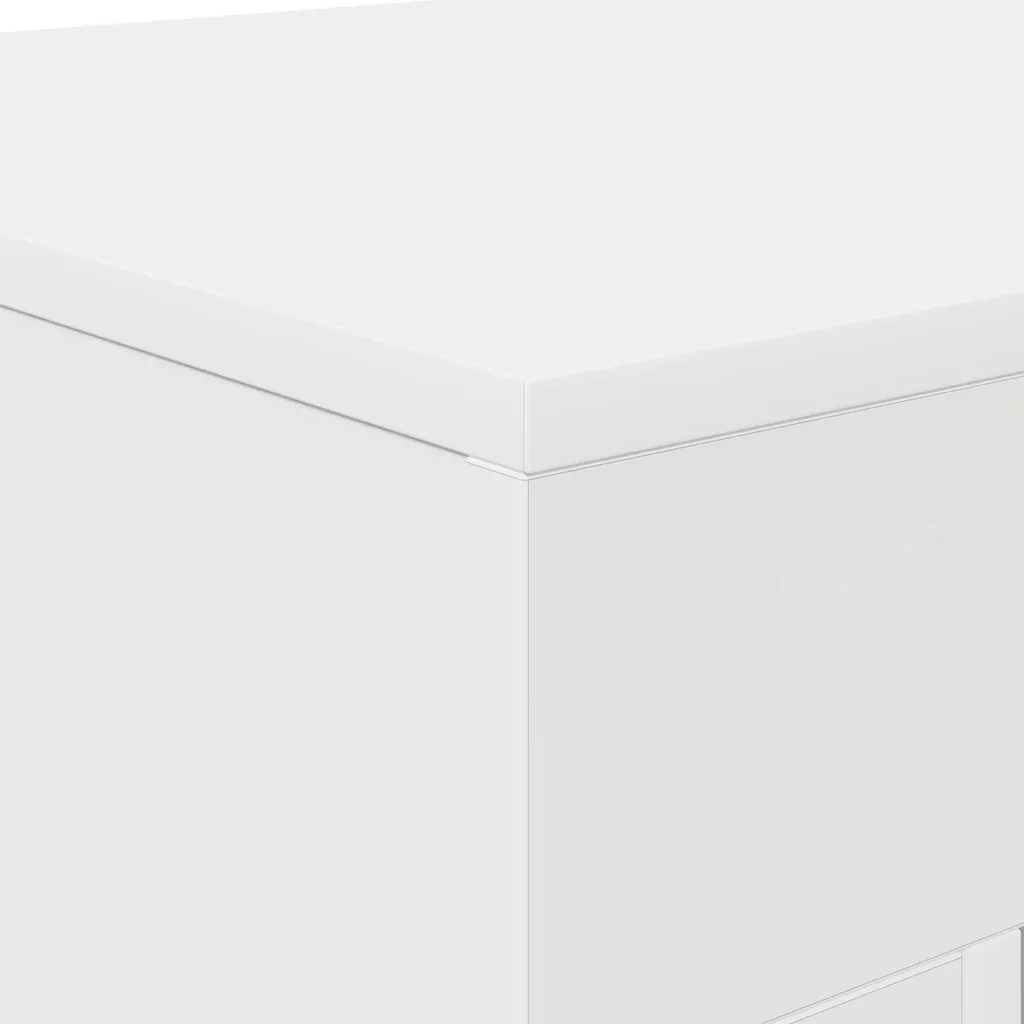 vidaXL Meuble de Rangement Blanc Brillant Design Moderne pour Salon