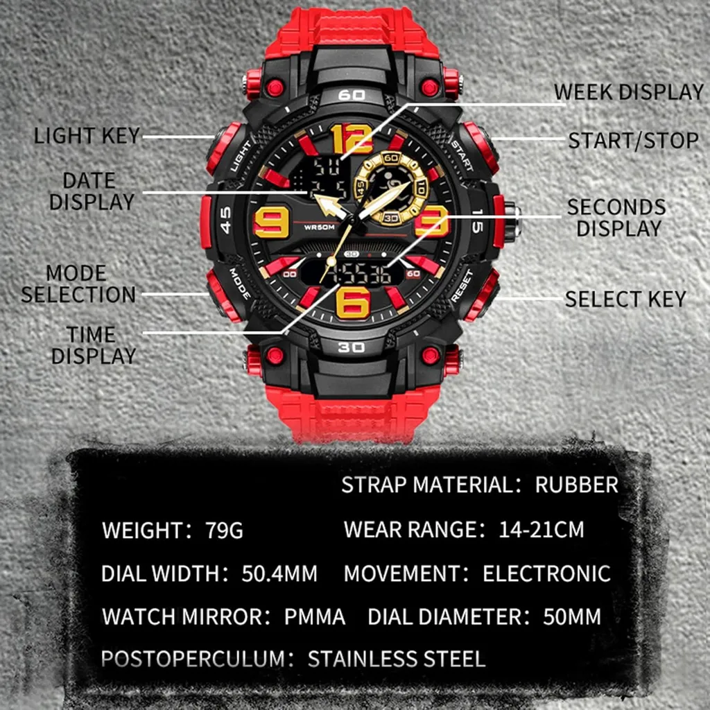Orologi Da Polso Sanda 3341 In Stile Digale Orologio Orologio Clopwatch Owatch A Led Luce Elettronica Esterna Milare 5alarm Waterroproof Quartz Da 10,84 € | DHgate