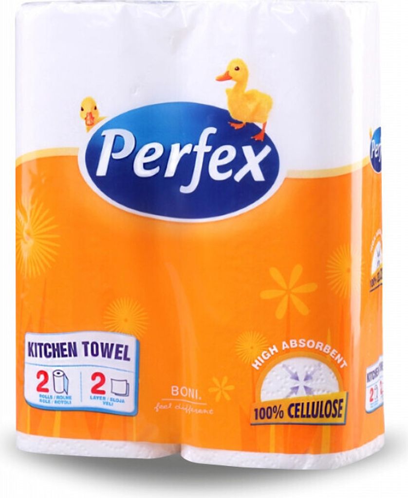 Perfex Küchenrollenpapier 2 Rollen weiß 2lagig Produktbild 