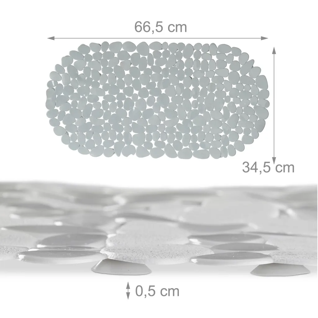 Tapis de baignoire antidérapant gris pour sécuriser la douche bébé