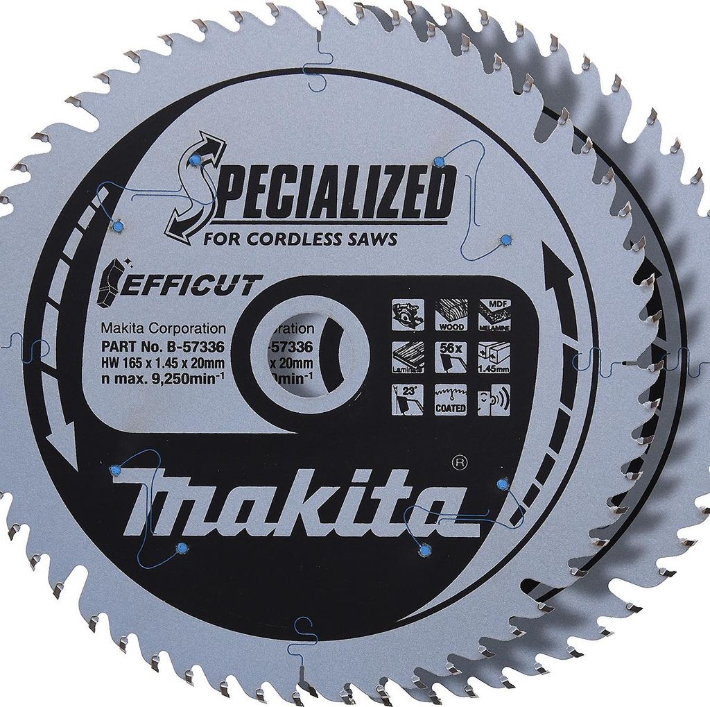 Makita EFFICUT Sägeblatt 165x1,45x20 - 56 Zähne - 2 Stück Produktbild 