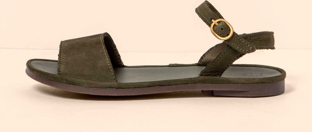 El Naturalista Sandalen Damen N5693 NOBUCK LAVADO KAKI / TULIP Farbe Grün
