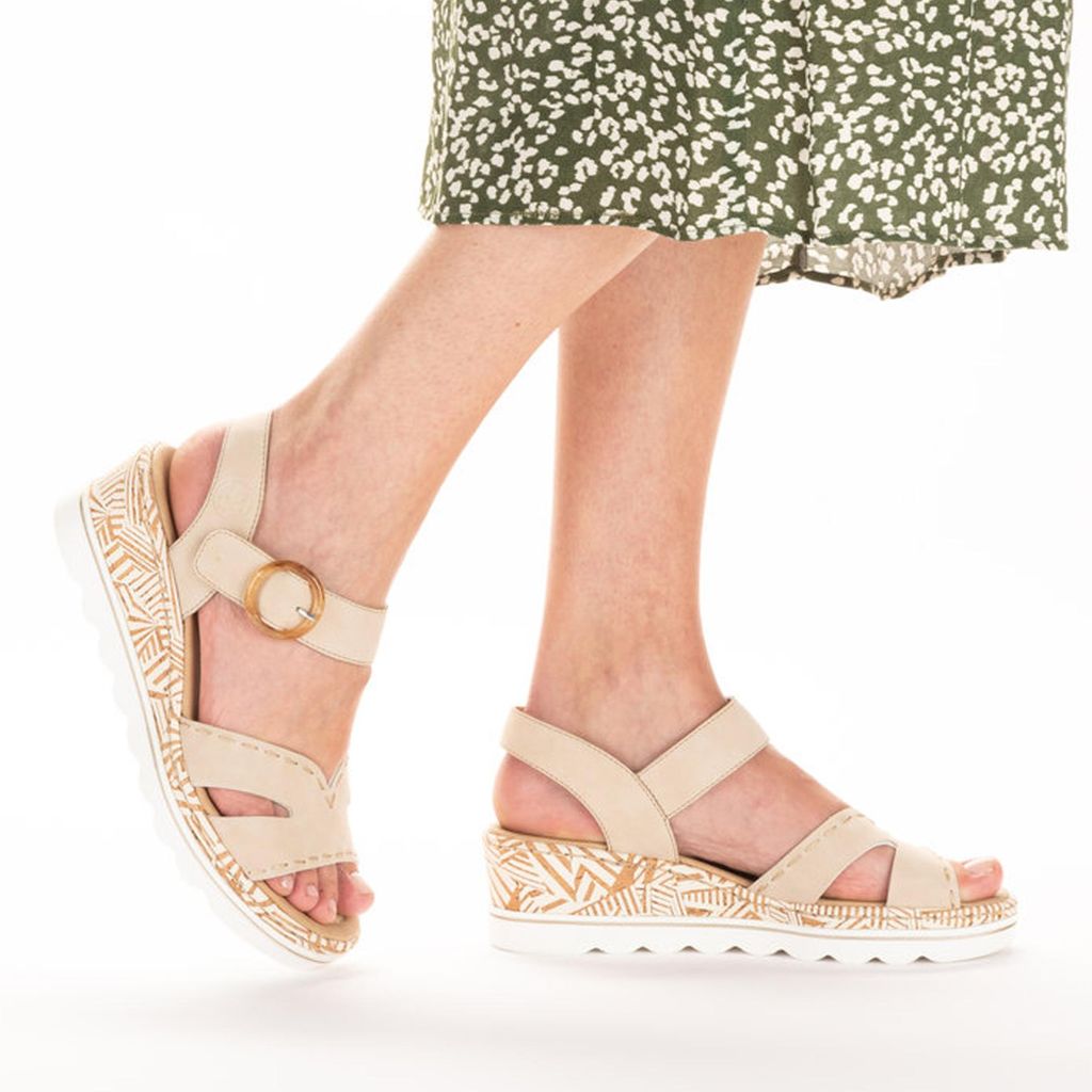 Rieker Keilsandaletten 67173 Damen 31353430373139 Beige 37 Produktbild 80