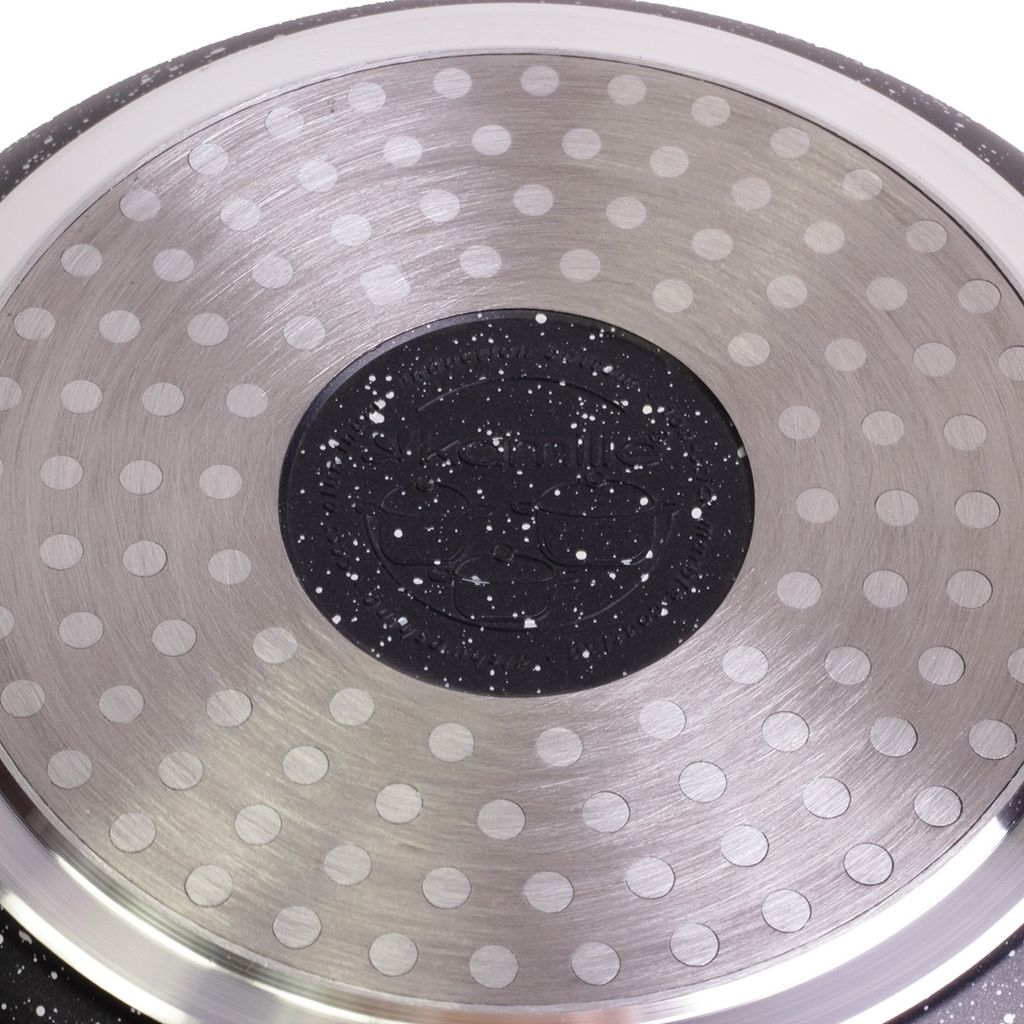 KAMILLE Topf AYOZE Marmortopf 4,5 l Induktion Kochtopf Kessel mit Deckel