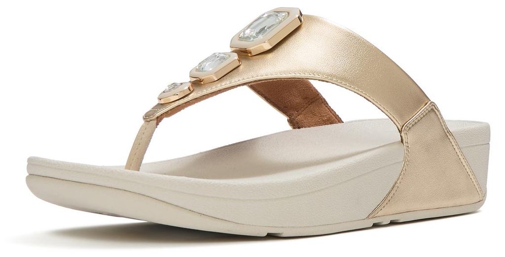 FITFLOP Lulu Metallic Zehenstegsandalen mit auffälligen Produktbild 