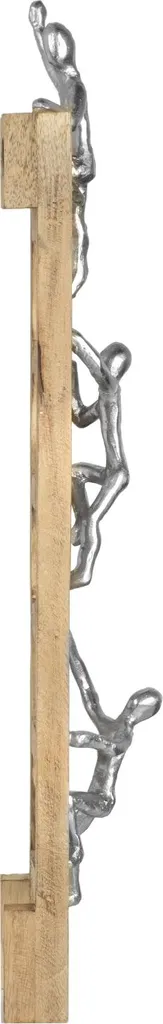 Statue Murale Design en Bois Moritz - Sculpture Moderne pour Salon 58cm