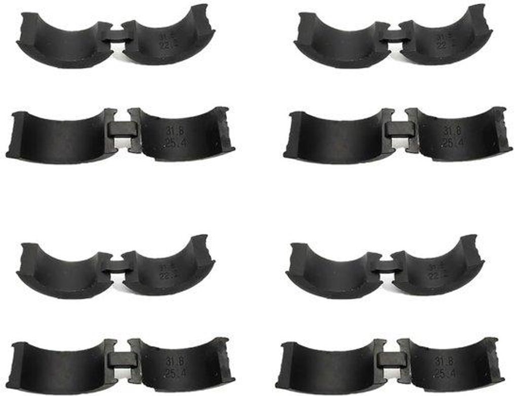 Silikonabdichtungen für Fahrradlenker, 8 Stück, silikon, Aluminiumlegerung, für Rennrad und Mountainbike, Maße: 31,8-25,4/22,2 Lenkerabdichtungen.