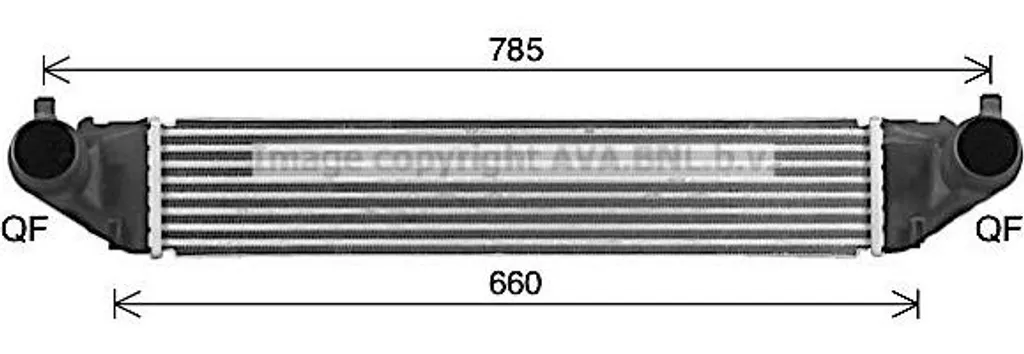 Intercooler AVA OL4713 pour Astra K - Remplacement OE 13356680 Fiable