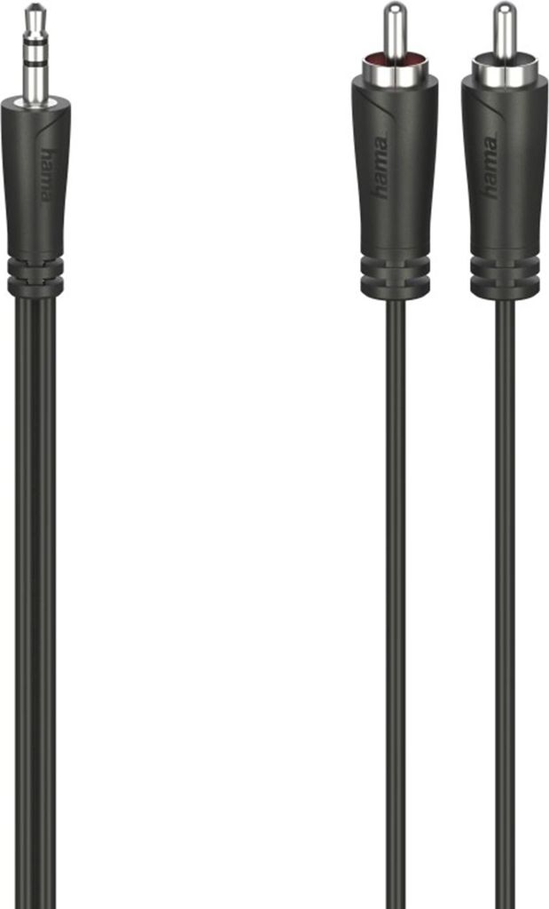 Hama Audio-Kabel 3,5mm-Klinke - 2 Cinch, Stereo, 0,75 m
