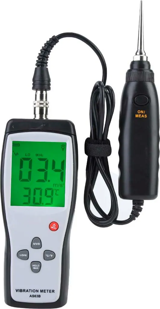 Testeur de vibrations LCD Vibrometer AS63B - Capteur haute précision - 5