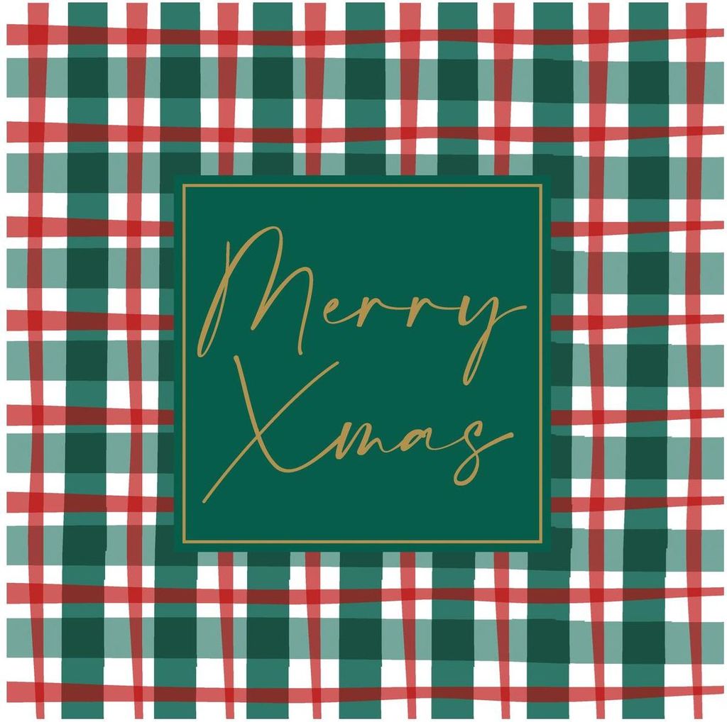 Duni Servietten Weihnachtskaro 33x33cm