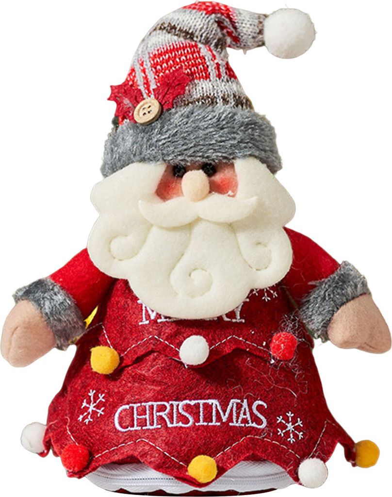 Weihnachtsgeschenktüten mit Reißverschluss, große Süßigkeitenpackung für Party, Weihnachtsmann, Schneemann, Elch, Puppe, Snackhalter, Geschen...