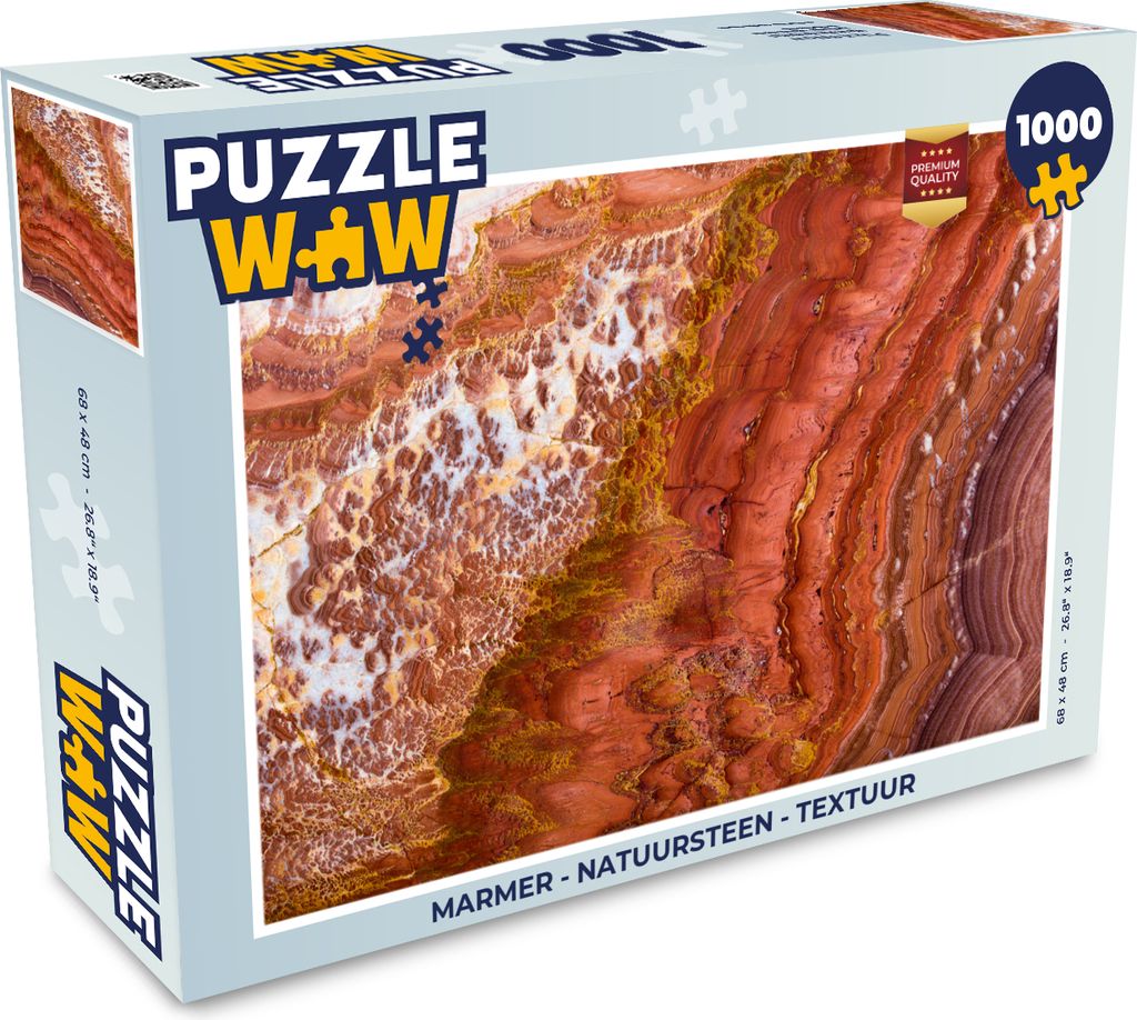 MuchoWow Puzzle 1000 Teile Marmor - Naturstein - Textur - Erwachsene - Rätsel