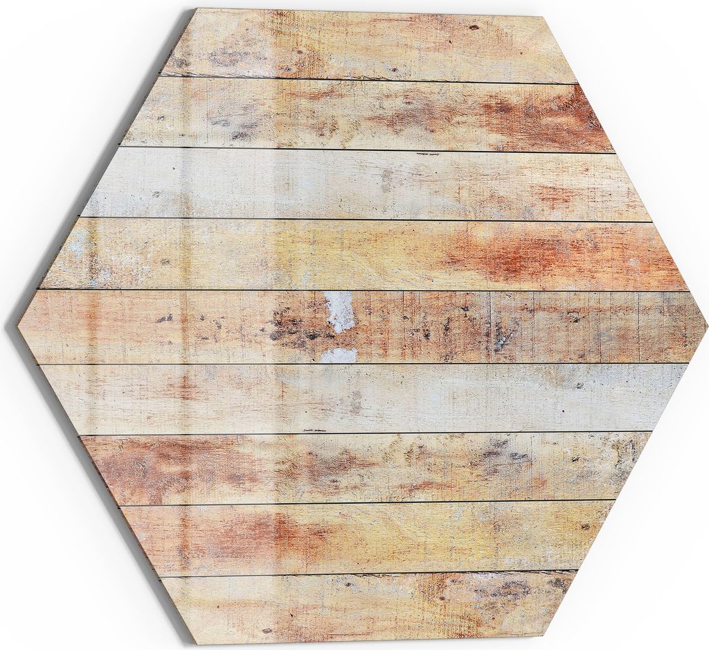 DEQORI Magnettafel Glas 55x48 cm 6-eckig 'Verwitterte Geschichte' beschreibbar Whiteboard Küche