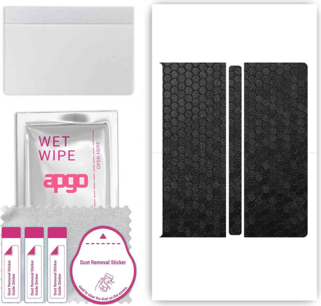 apgo Rückseite Schutzfolie, Skin, kompatibel mit Honor V Purse, Hinten Displayschutzfolie aus Vinylfolie, kratzfest, einfache Montage - Schwarze H...