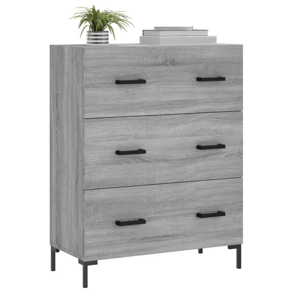 Best Möbel Sideboard 1 PC Moderne für Wohnzimmer - Anrichte/Beistellschrank - Grau Sonoma 69,5x34x90 cm Holzwerkstoff - Kommoden designMöbel53877