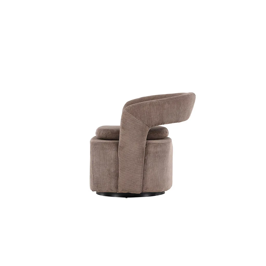Fauteuil cocktail Laurel Marron - Assise moelleuse et structure robuste