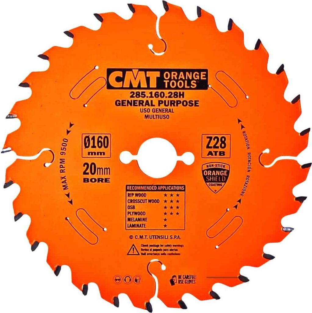 CMT | Quer- und Längssägeblatt ø160/20 mm Z28 WZ/ATB