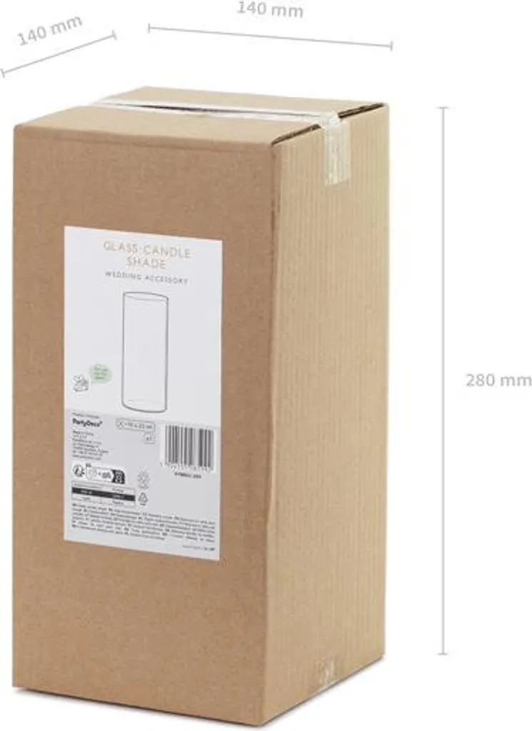 Cilindro in Vetro Trasparente 10x23cm | Tubo per Candele Moderno