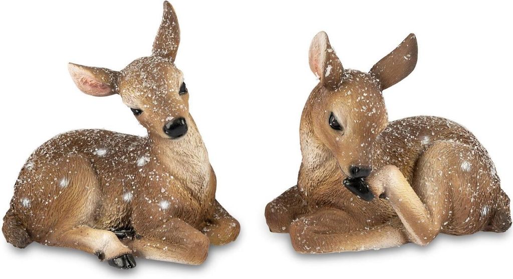 2 Stück Realistische Weiße Sika REH Figuren Leben Produktbild-Vorschau 12