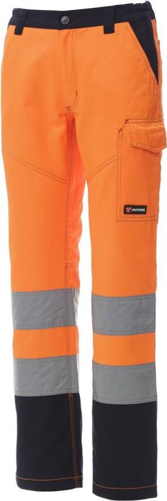 Damen Warnschutzhose "CHARTER LADY" - Payper Fluoorange/Marineblau L