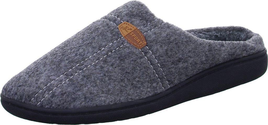Home Comfort Herren-Pantoffel mit Warmfutter Grau