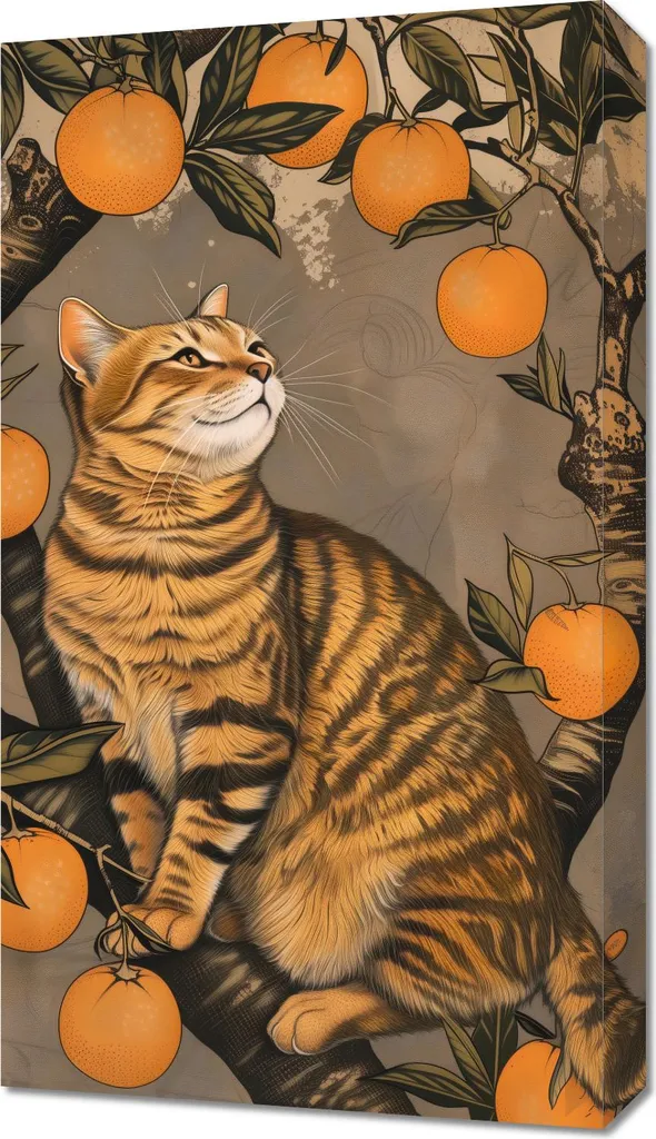 Quadro Minimal Gatto 40x70 cm | Decorazione Parete Essenziale