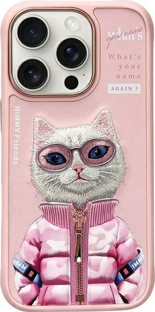 NIMMY Tasche COOL&CUTE 2.0 Cat passend für IPHONE 16 Pro rosa